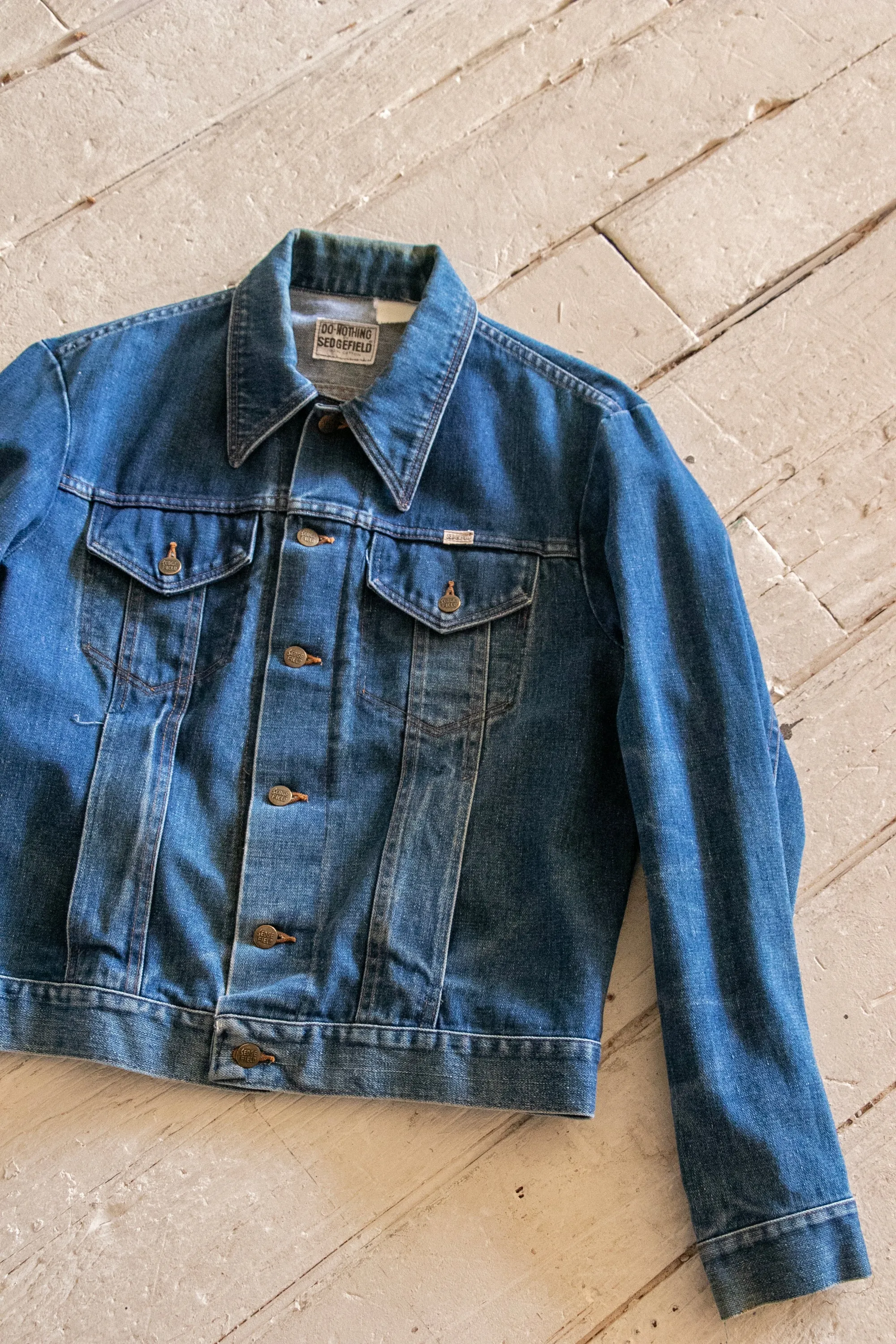 1970s Men's Denim Jacket Cotton Sedgefield M