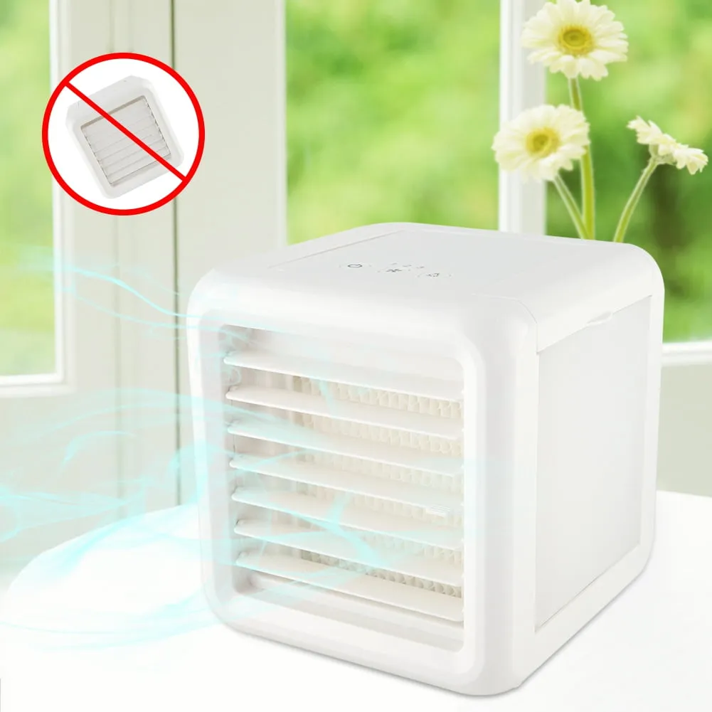 1Pc Mini Air Conditioner Portable Desk Fan Cooler with USB for Home Office Room