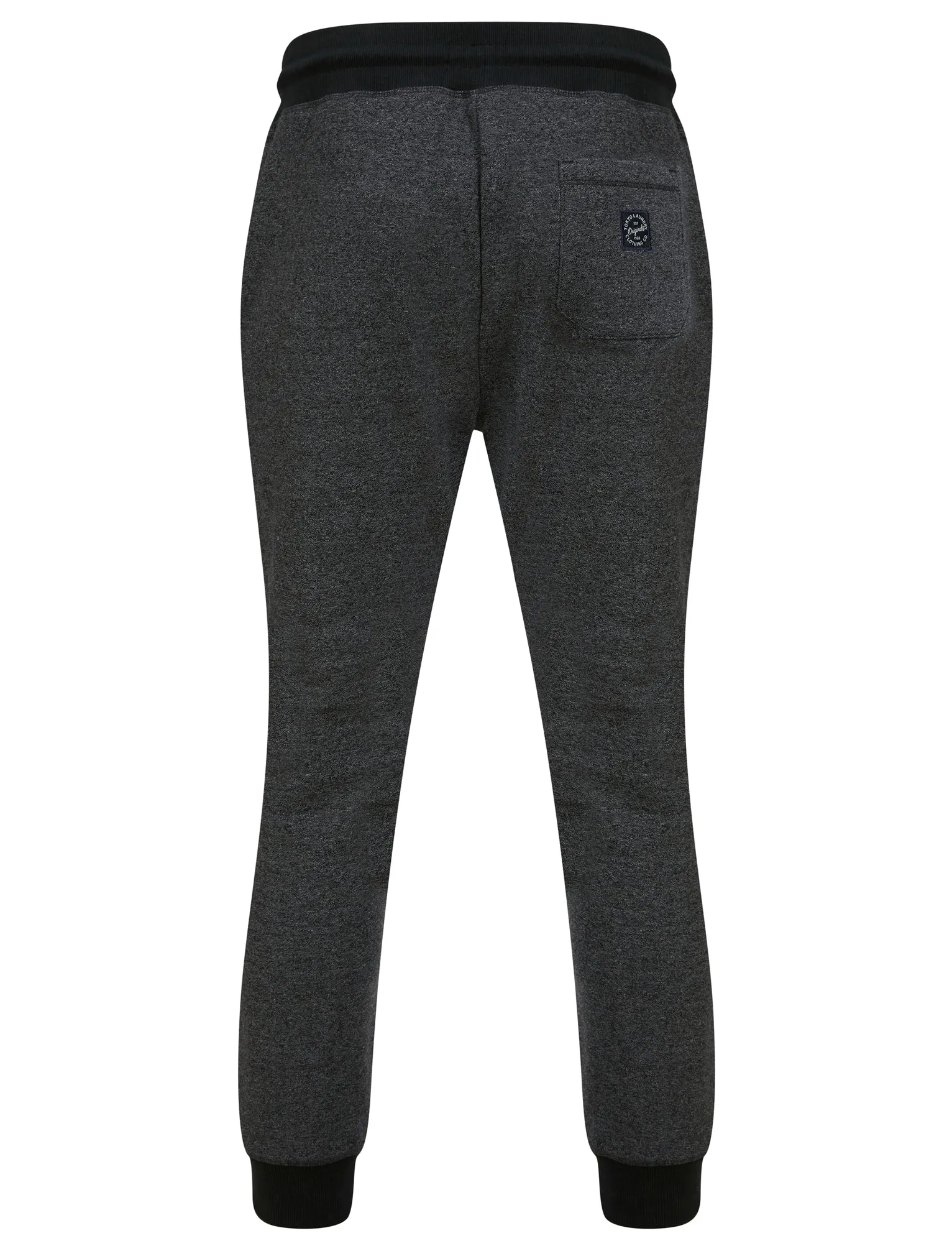 Bannering Brushback Fleece Cuffed Joggers in Dark Grey Grindle - Tokyo Laundry