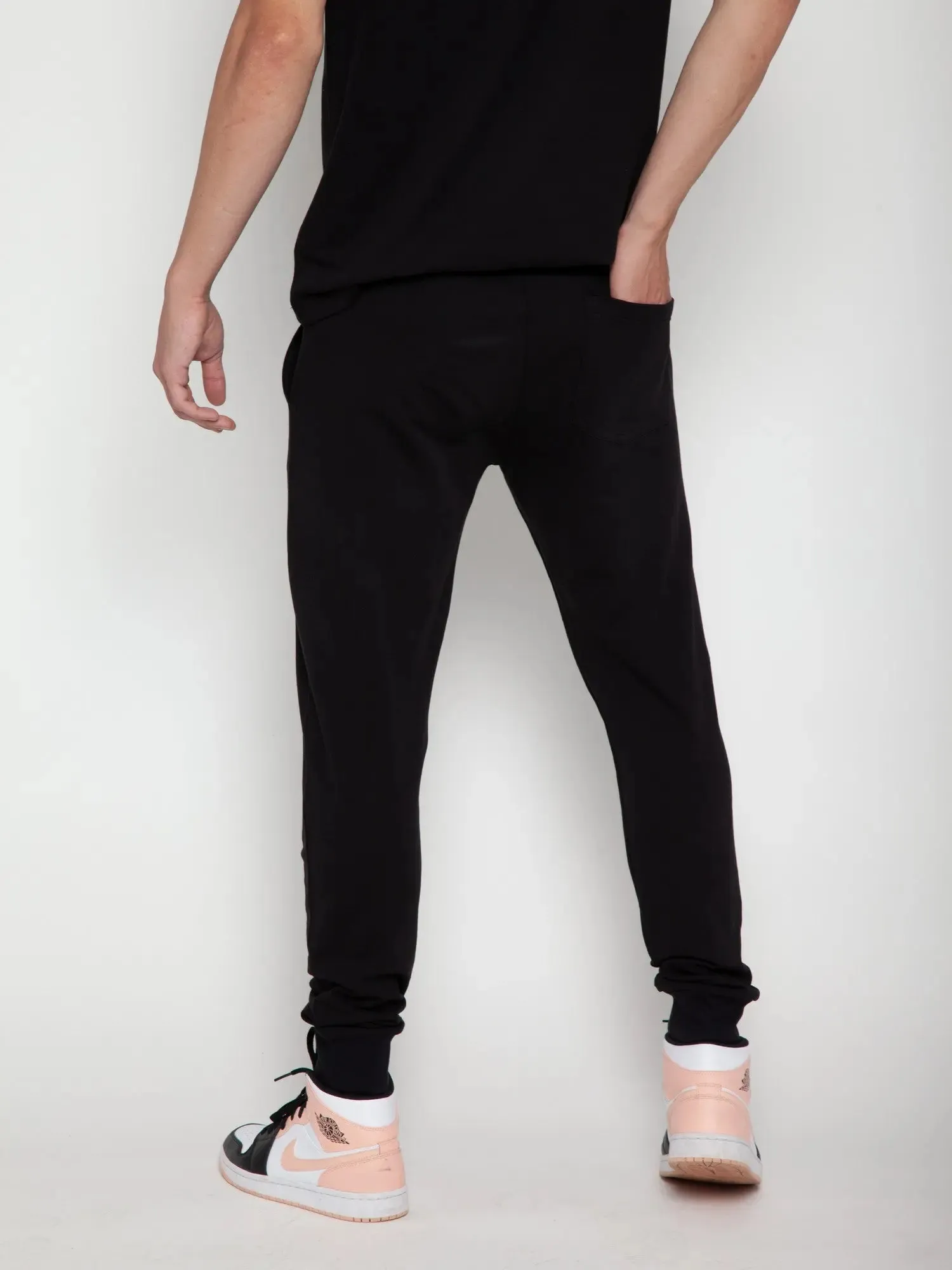 Black Athleisure Embossed Jogger