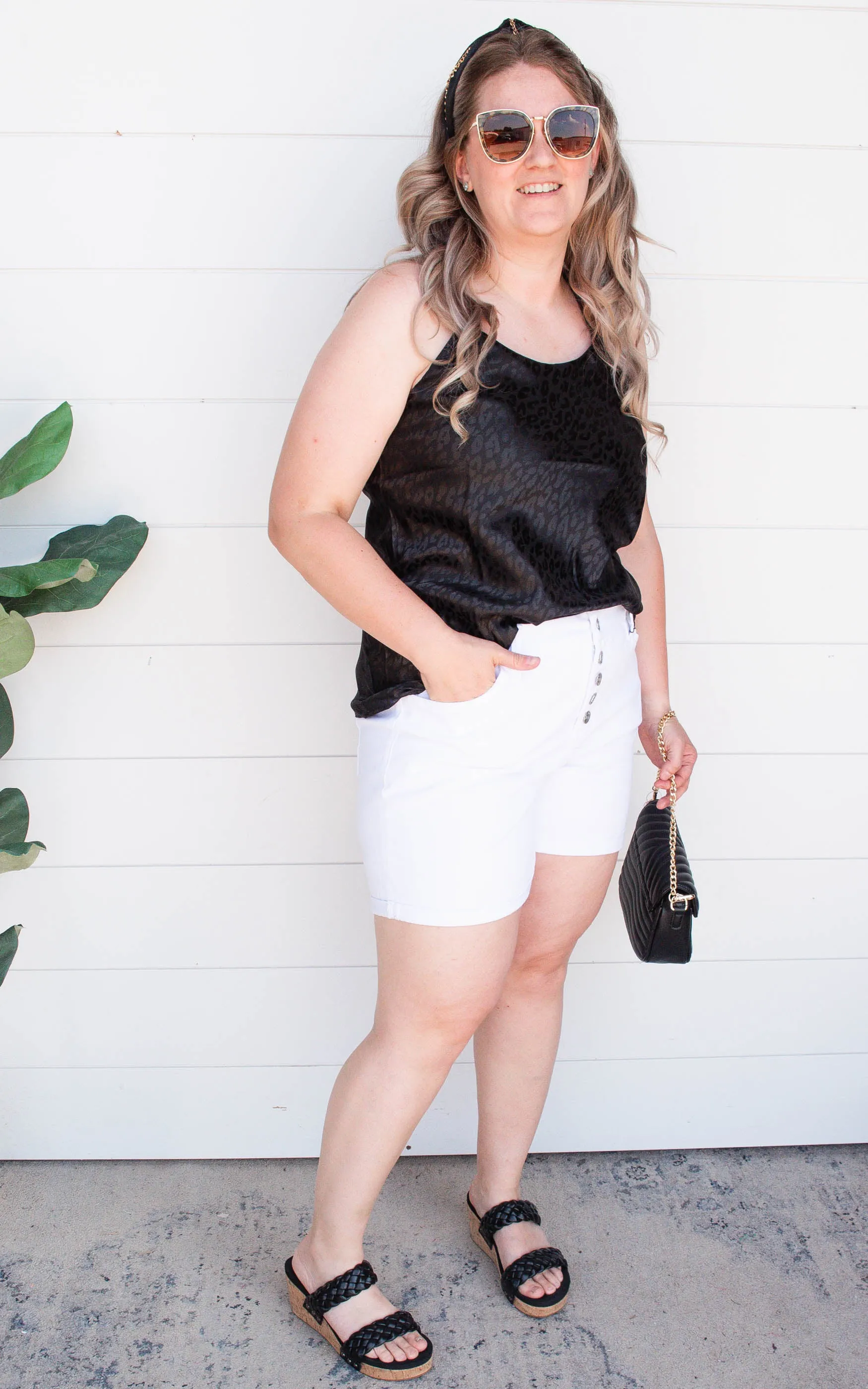 Black Leopard Sleeveless Cami Top - Final Sale