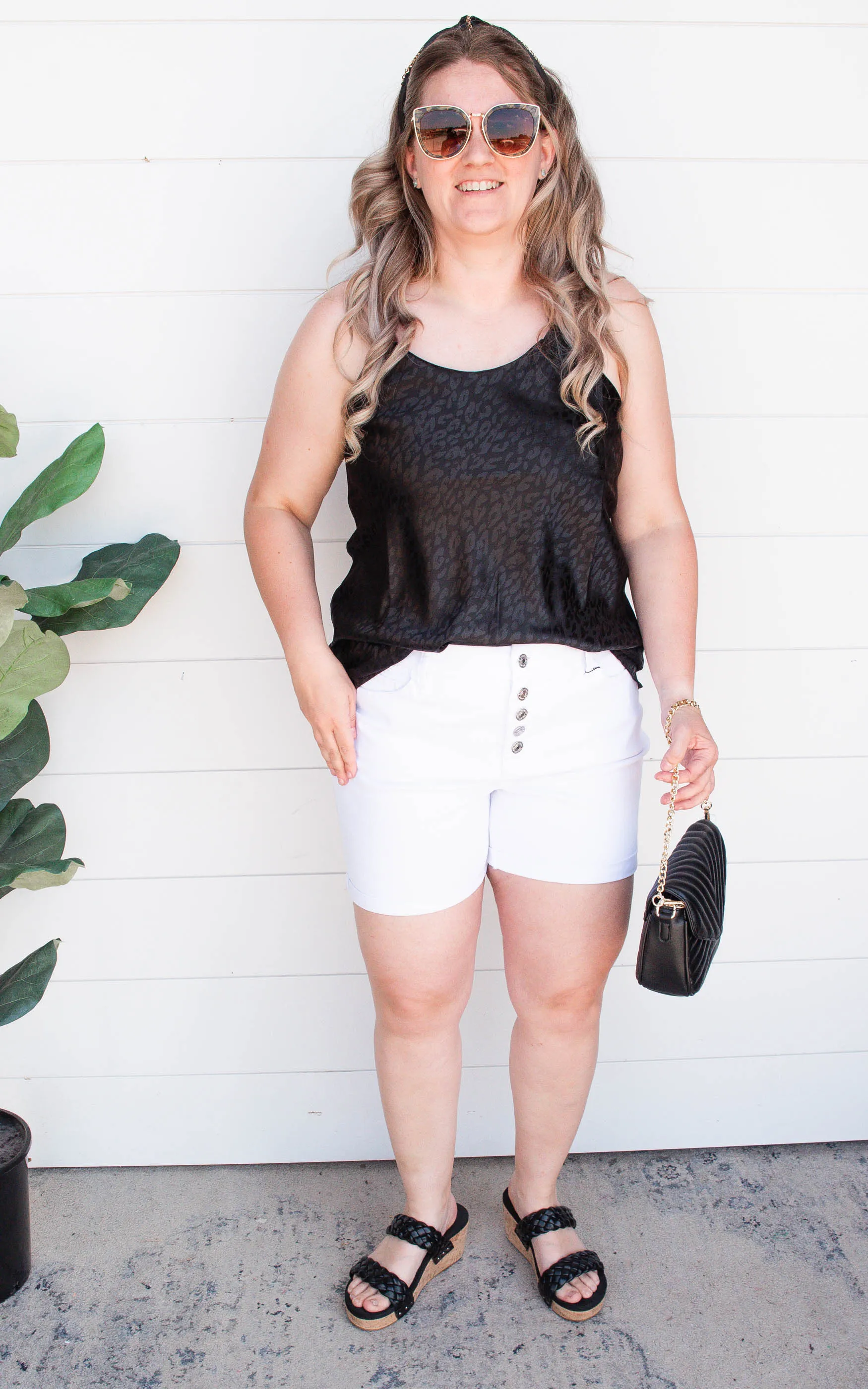 Black Leopard Sleeveless Cami Top - Final Sale