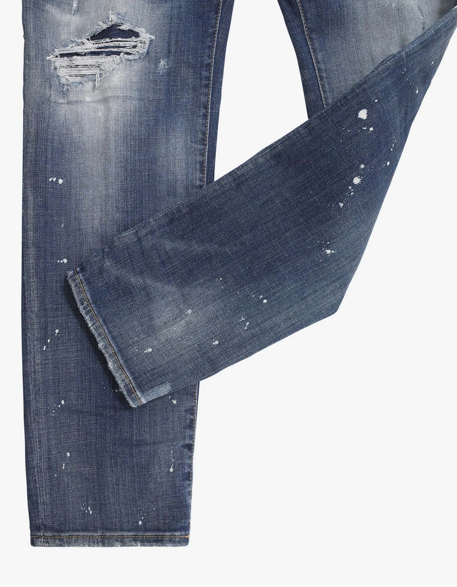 Blue Distressed Run Dan Jeans -