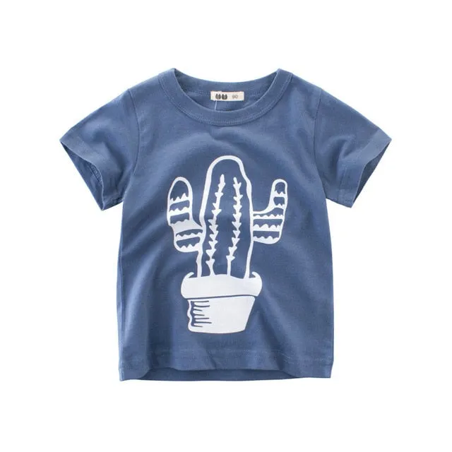 Boys T Shirt Kids Children Tops Cotton Clothing Short