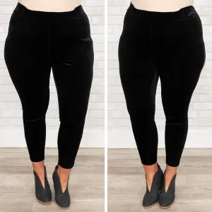 Business Lady Pants, Black Velvet