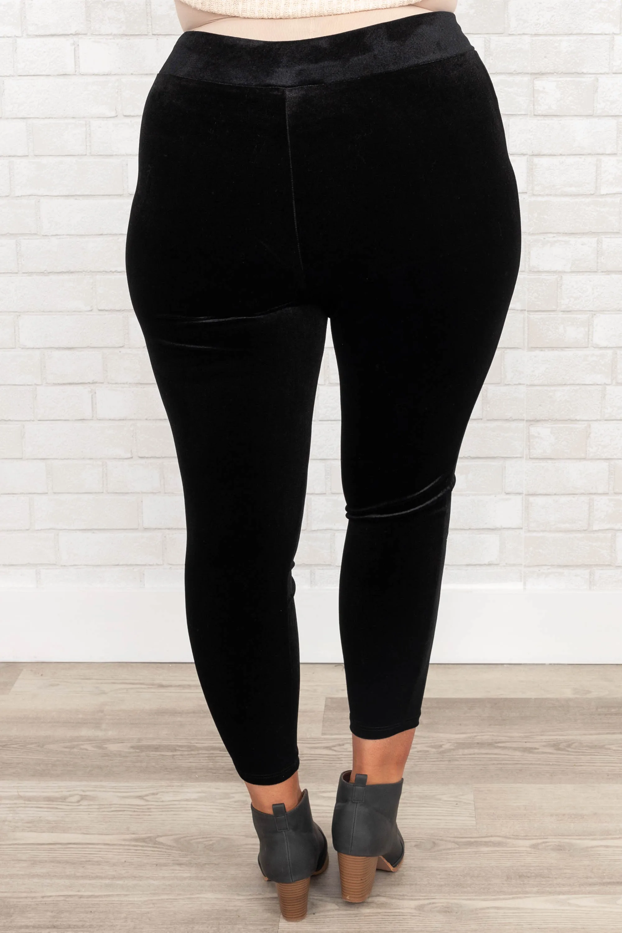 Business Lady Pants, Black Velvet