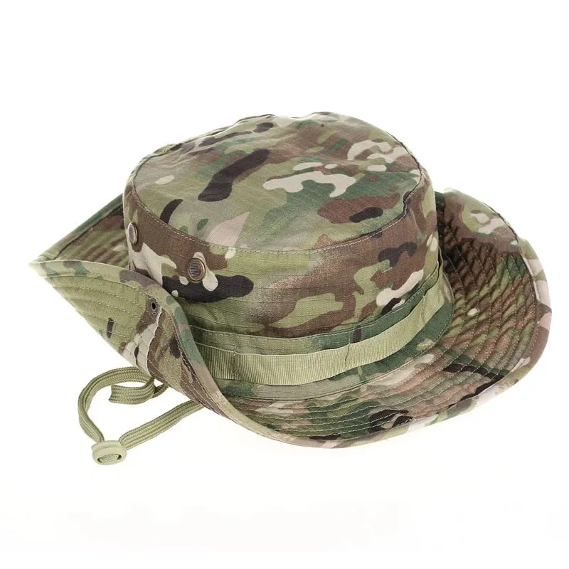 Camouflage Boonie Beach Hat - Bucket Hats Multicam  Panama Summer Cap