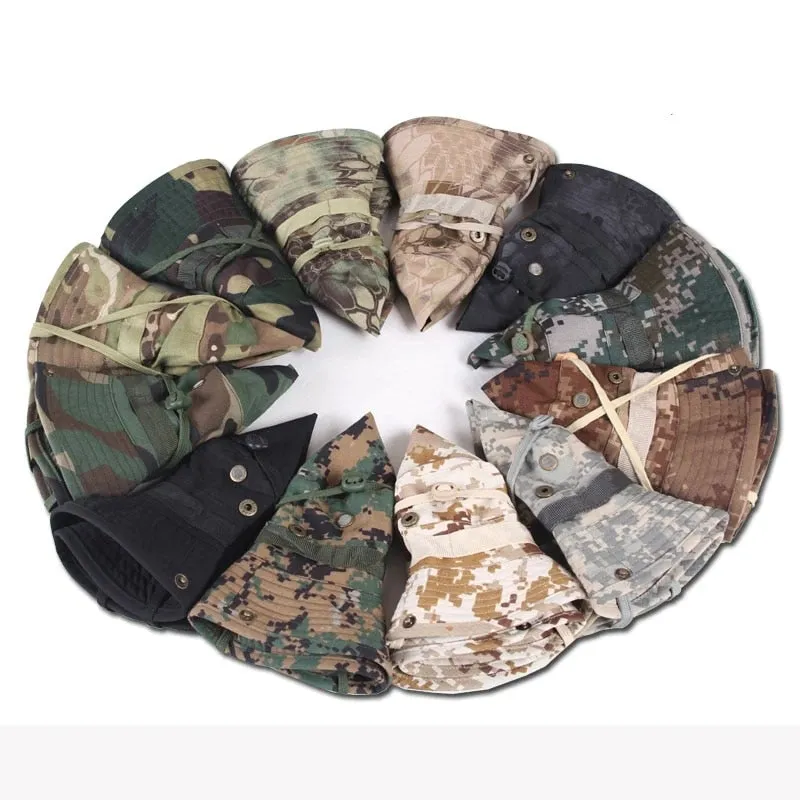 Camouflage Boonie Beach Hat - Bucket Hats Multicam  Panama Summer Cap