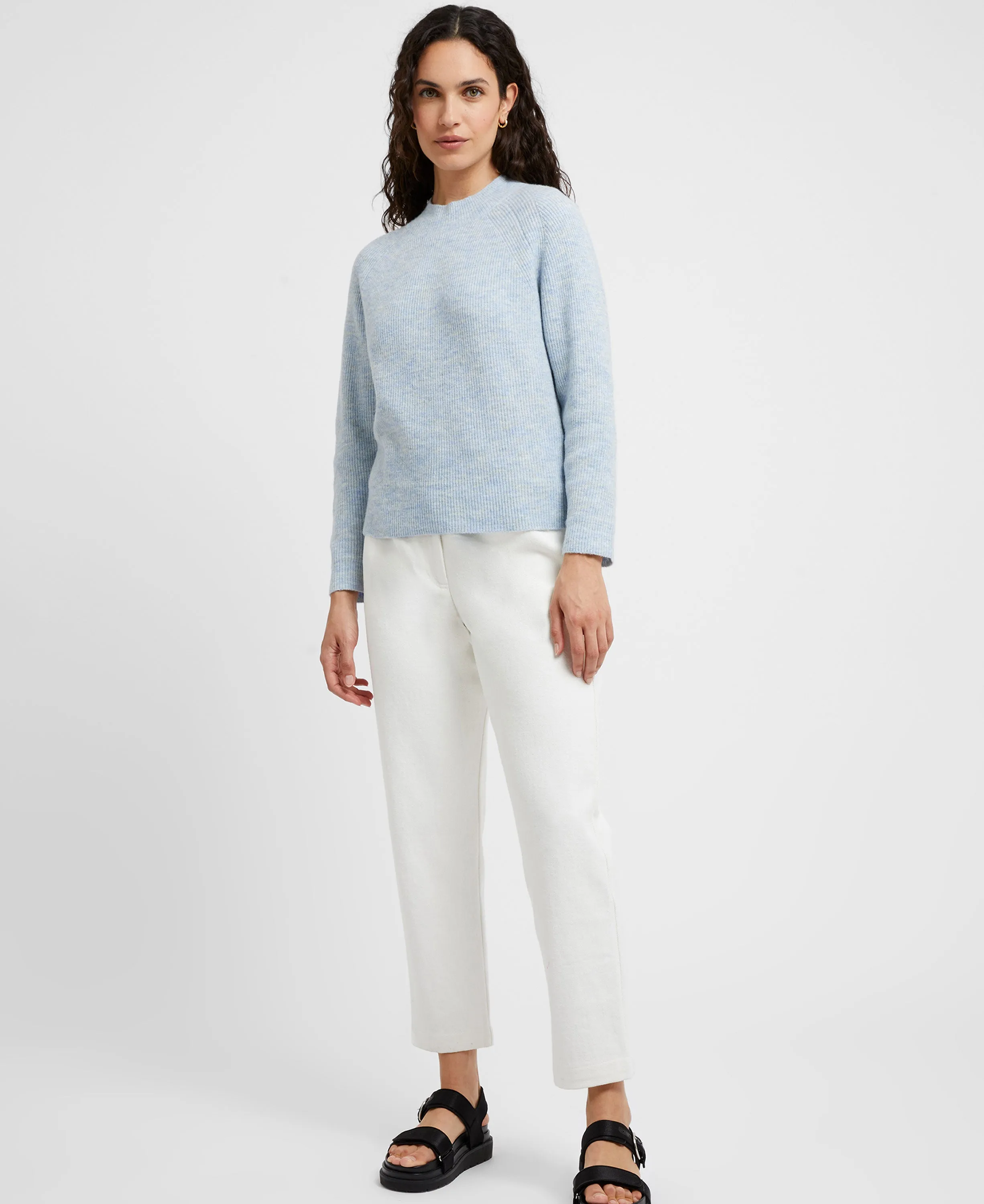 Carice Knit Crew Neck Jumper - Corfu Blue