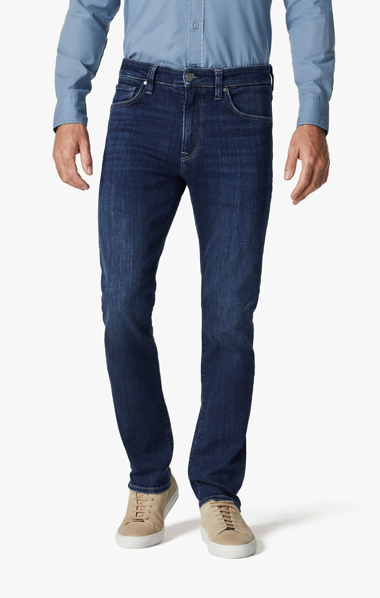 Courage Straight Leg Jeans In Deep Brushed Organic