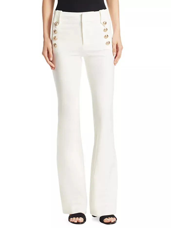 DEREK LAM ROBERTSON FLARE TROUSER SOFT WHITE