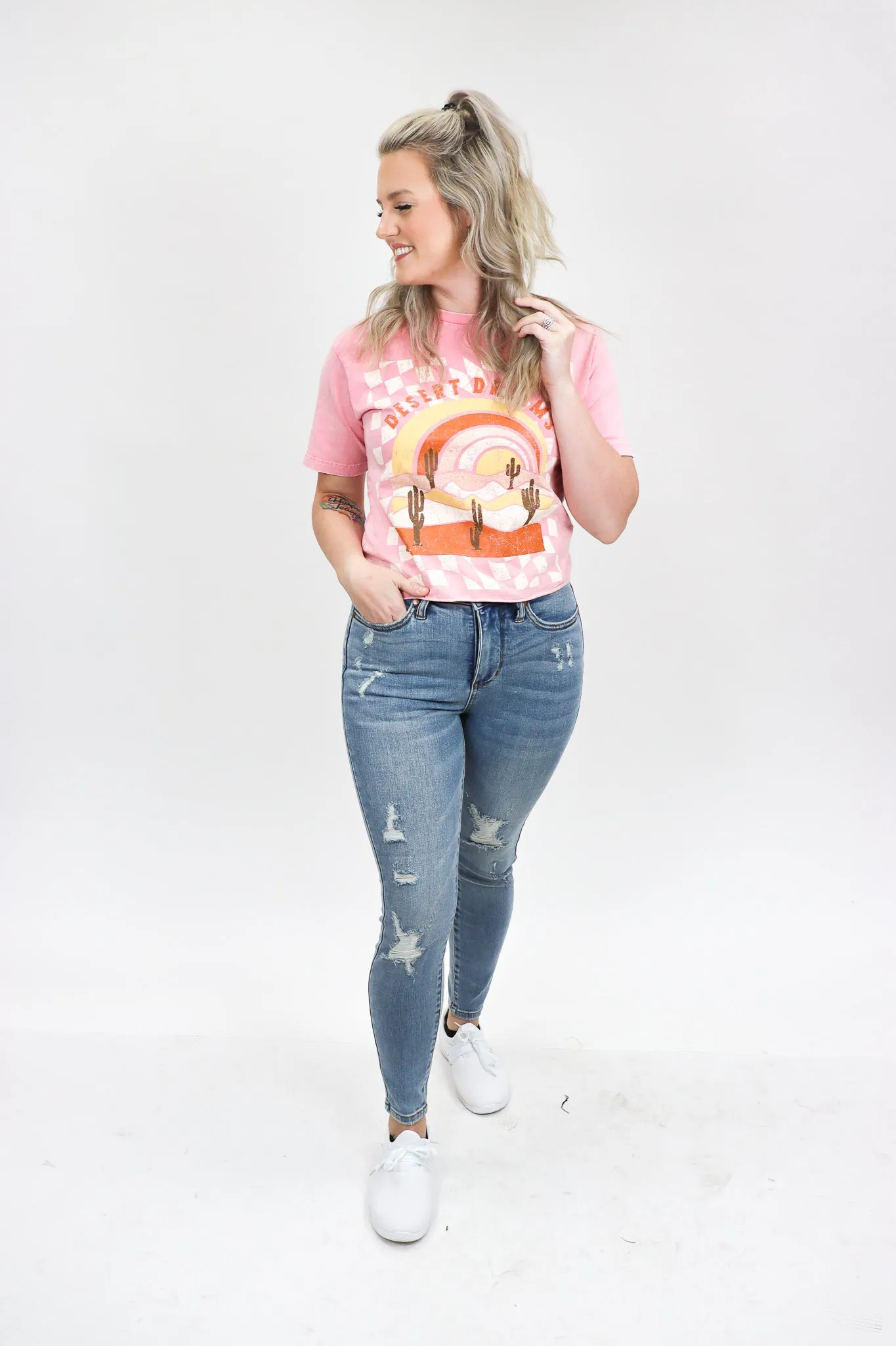 Desert Dreams Cropped Graphic Tee