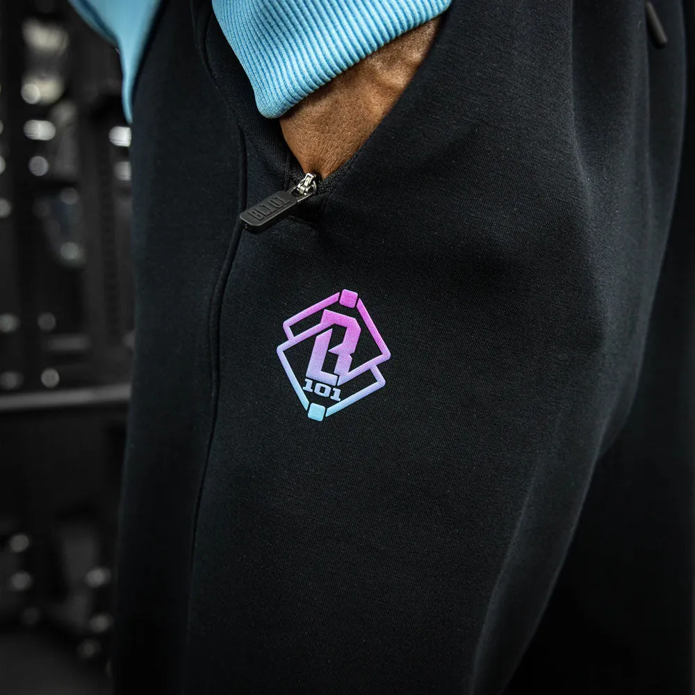 Diamond Relaxed Fit Joggers - Black/Cotton Candy