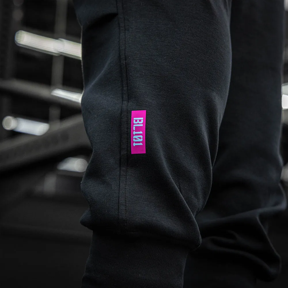 Diamond Relaxed Fit Joggers - Black/Cotton Candy