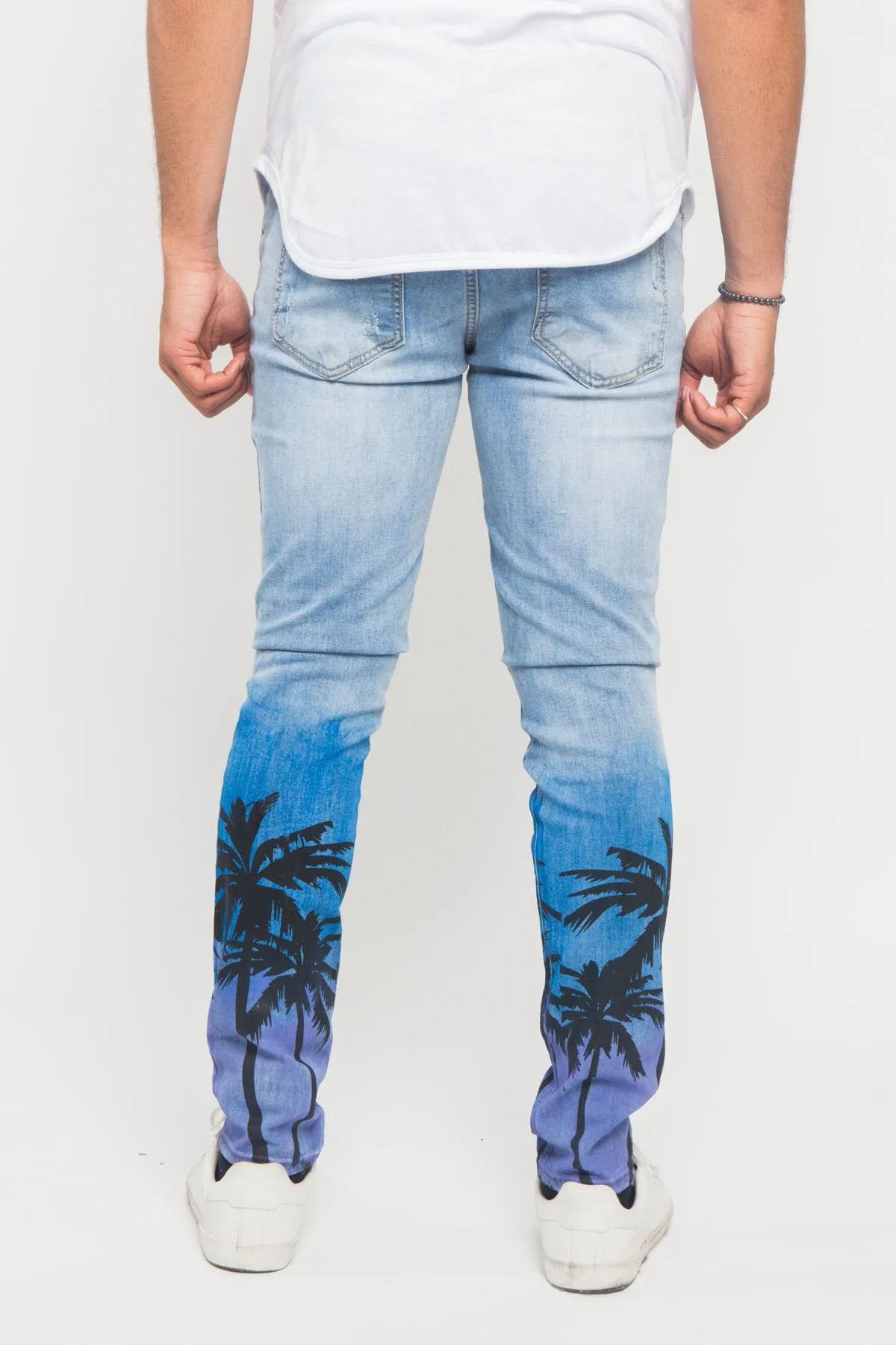 Distressed Airbrushed City Jeans