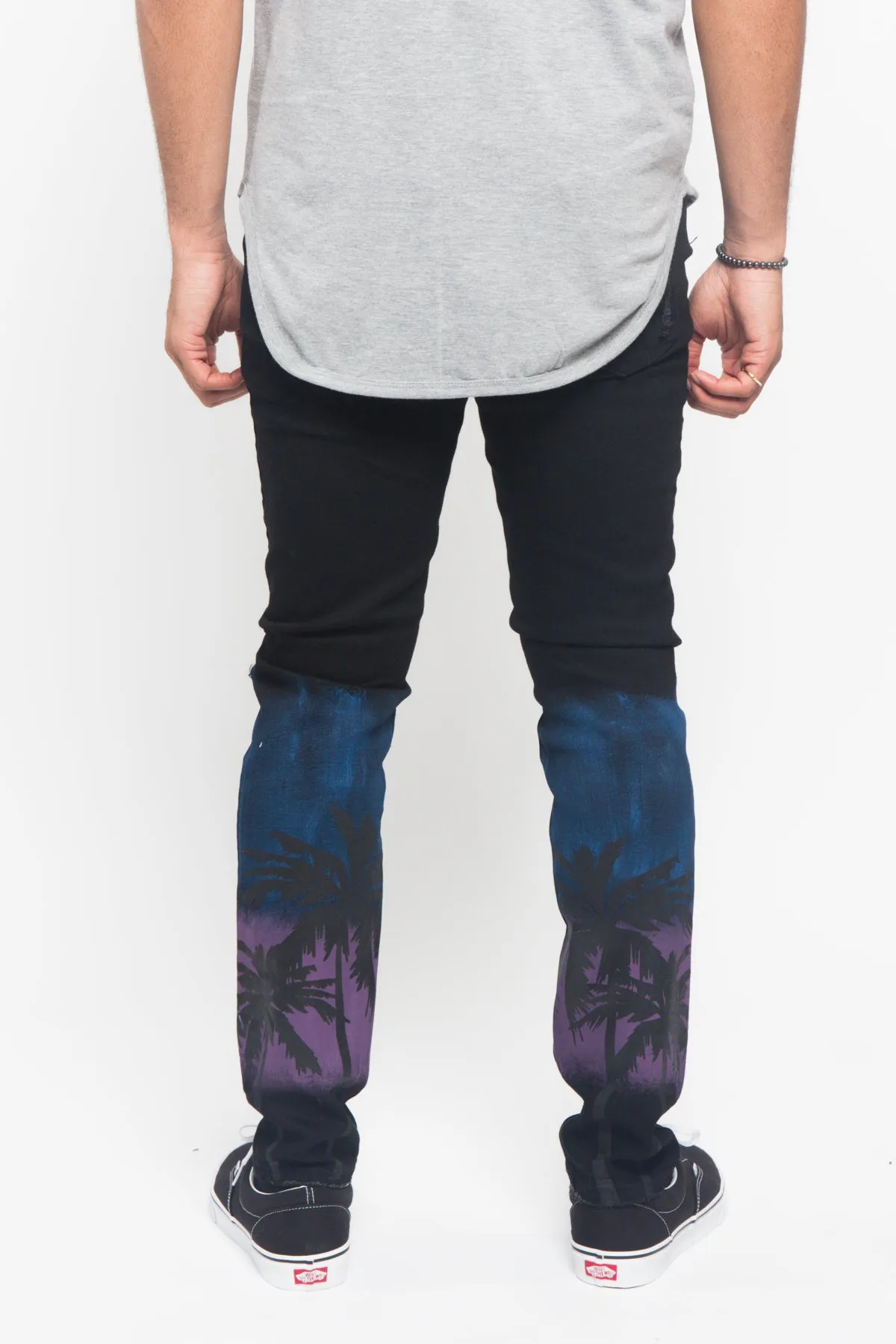 Distressed Airbrushed City Jeans