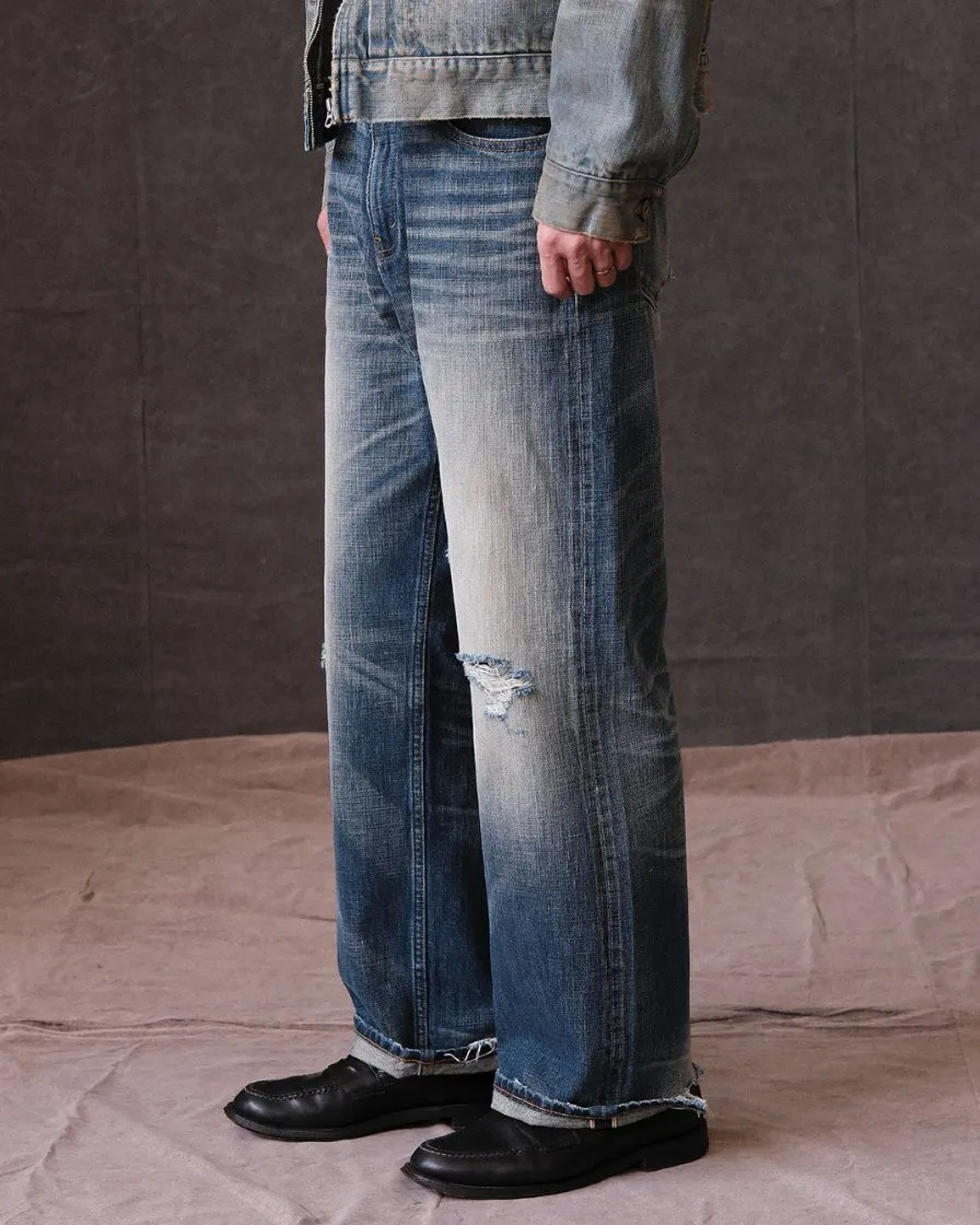 Distressed Redline Selvedge Jeans