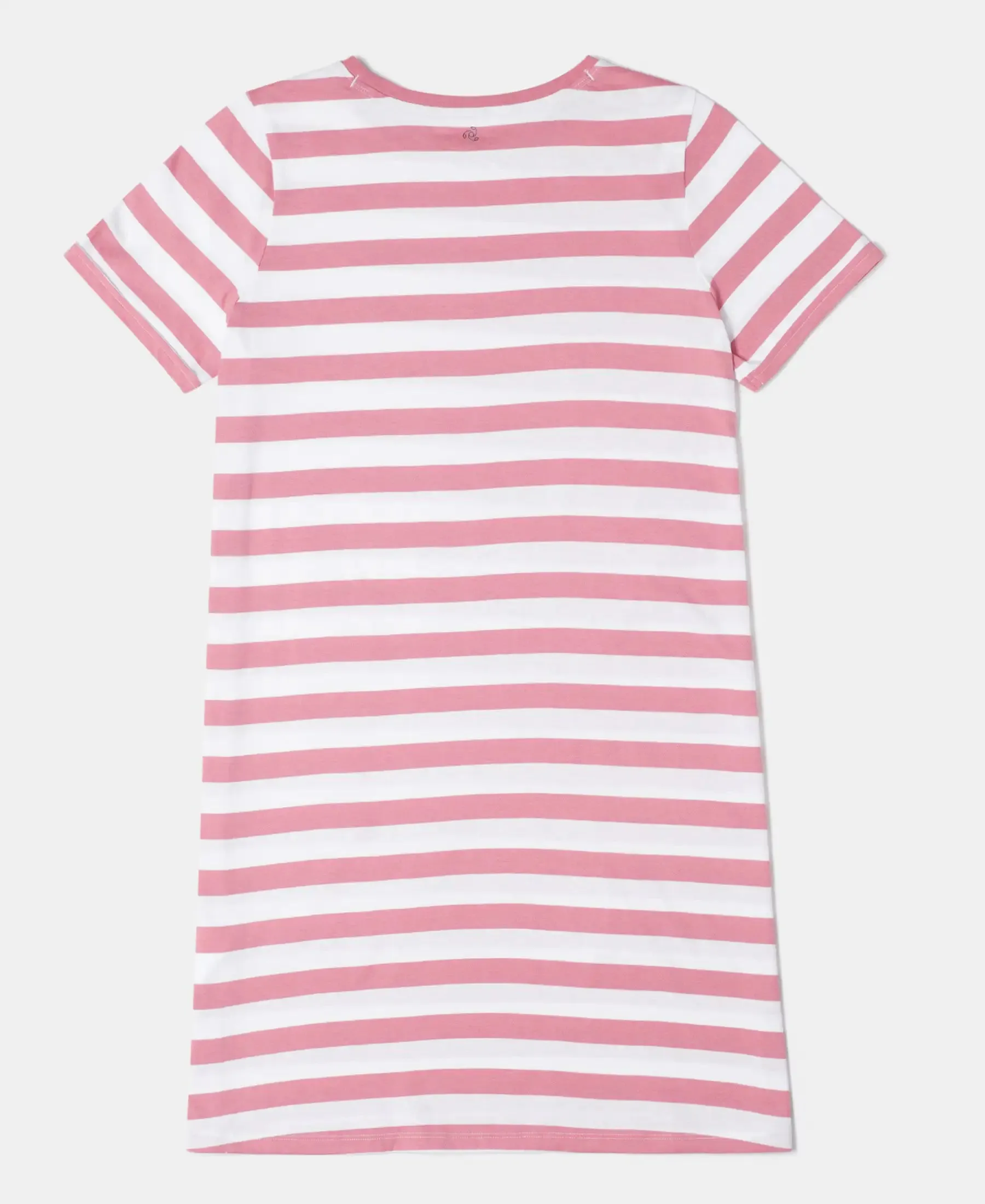 Girl's Super Combed Cotton Striped Dress - Brandied Apricot