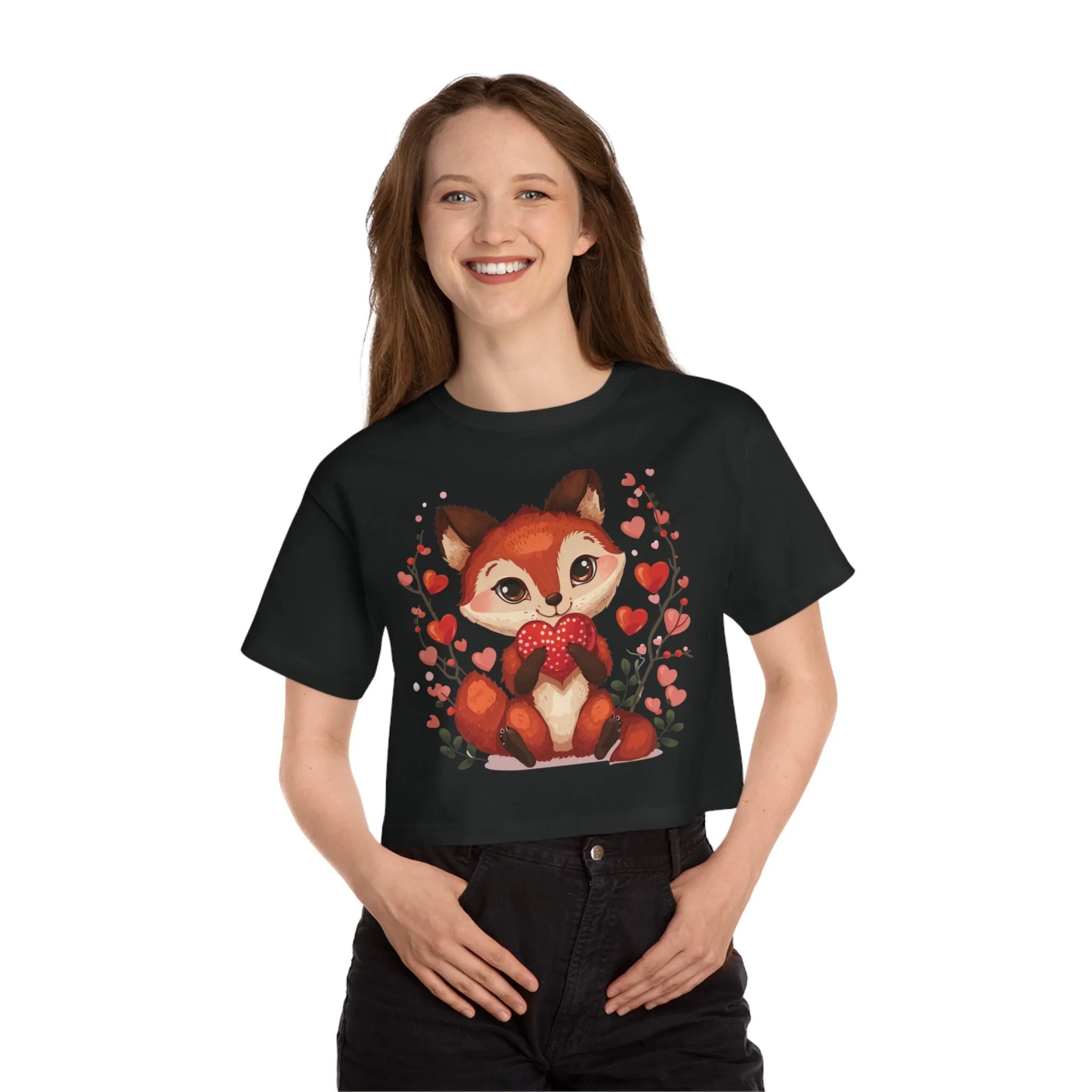 Handmade Mandala Women's Cropped T-Shirt | Loveable Fox Valentine's Day Gift