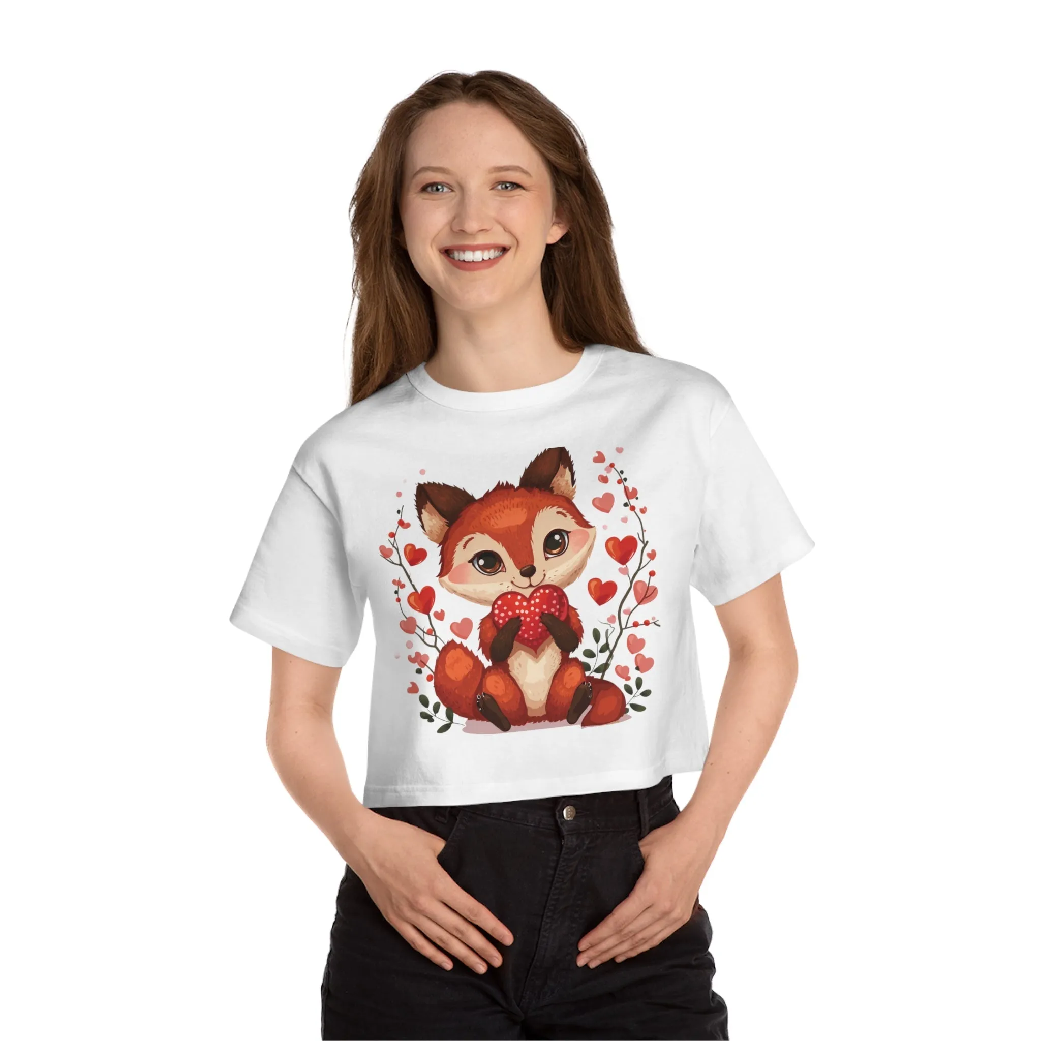 Handmade Mandala Women's Cropped T-Shirt | Loveable Fox Valentine's Day Gift