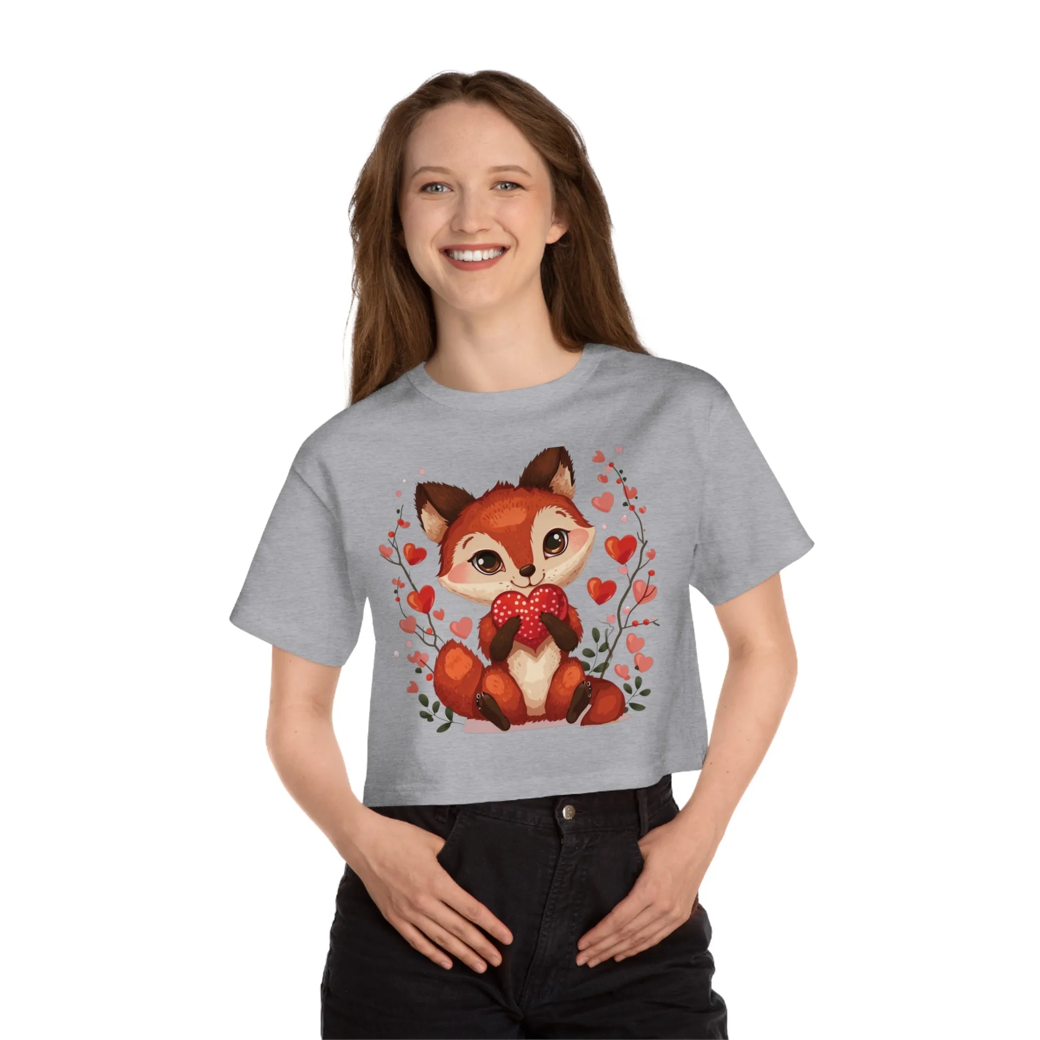 Handmade Mandala Women's Cropped T-Shirt | Loveable Fox Valentine's Day Gift