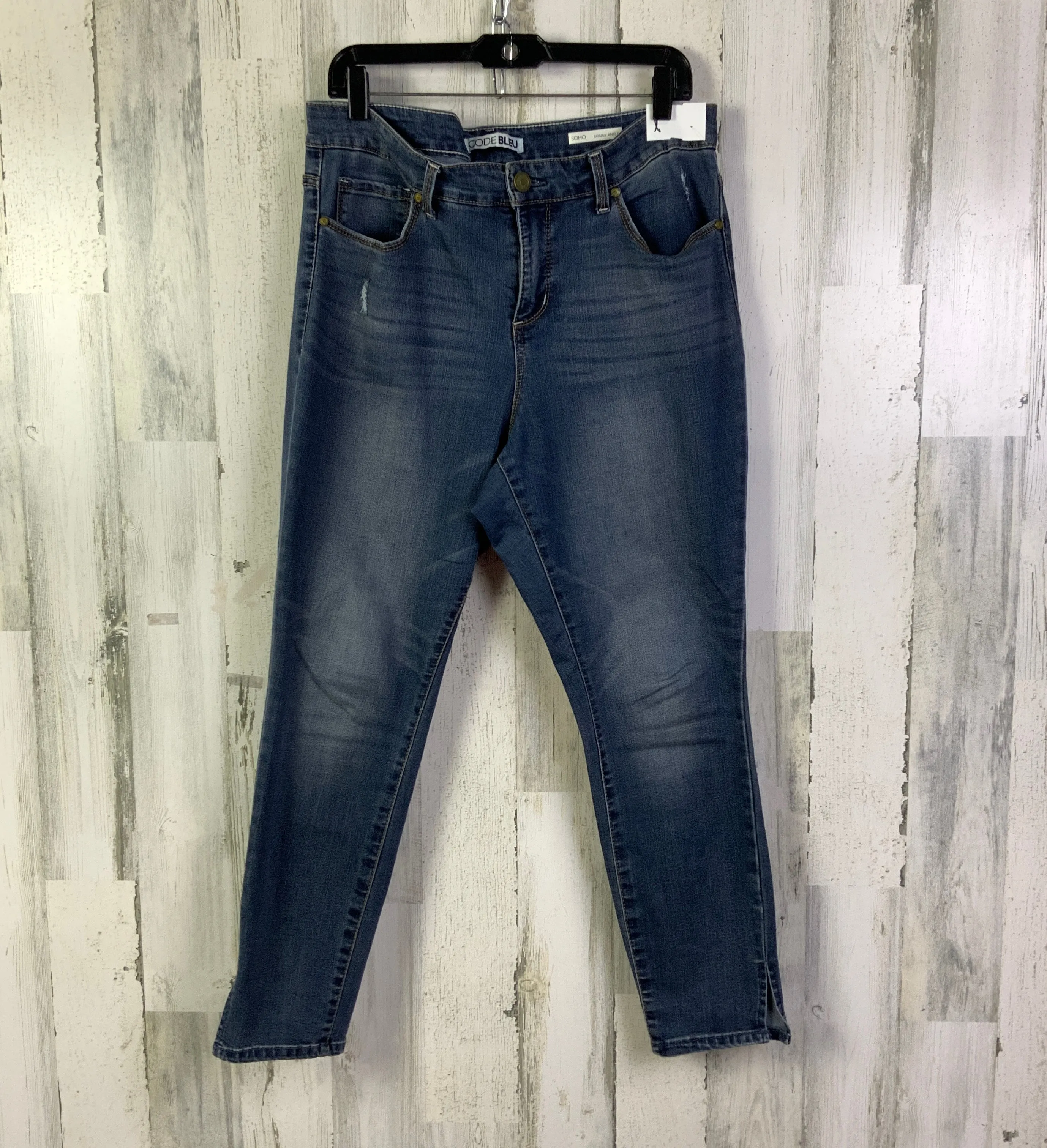 Jeans Skinny By Code Blue In Blue Denim, Size: 14