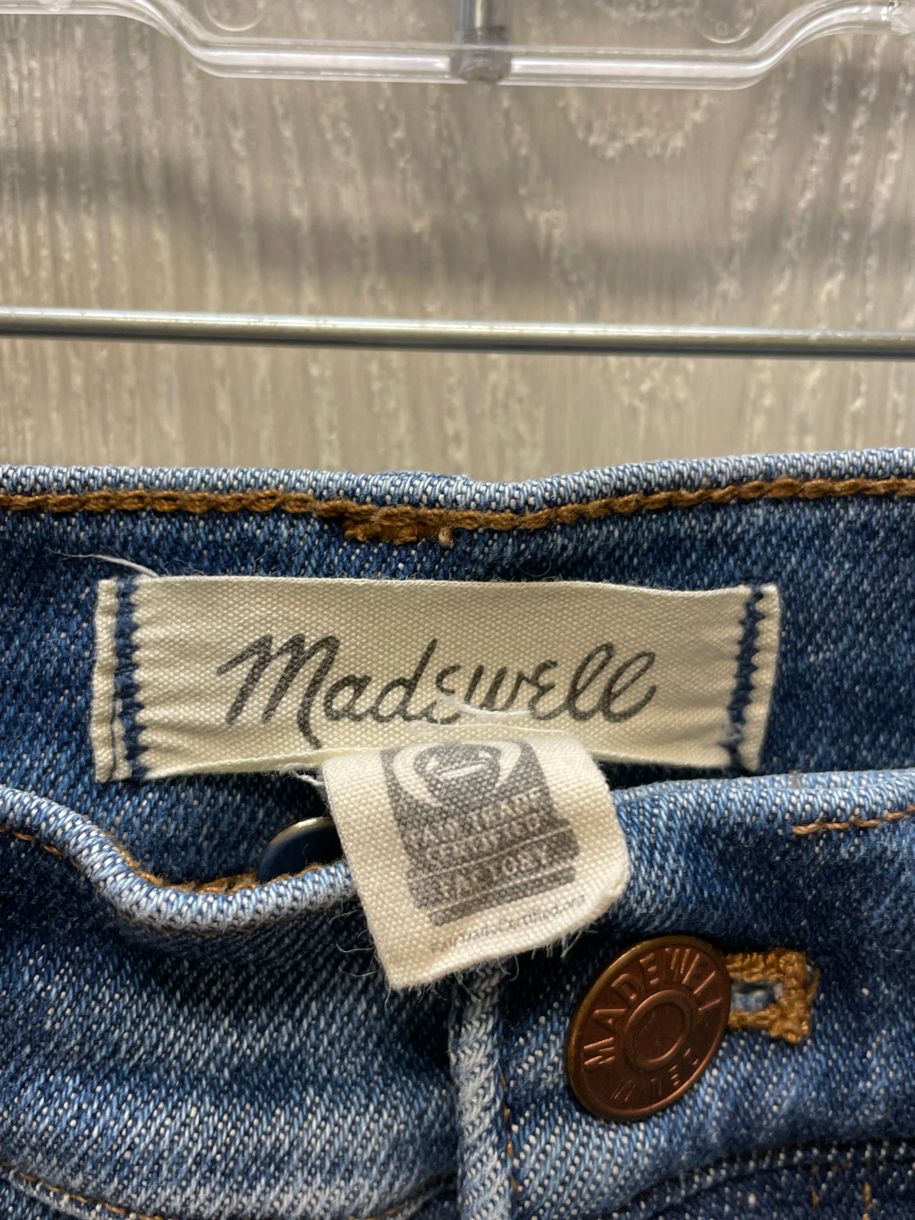 Jeans Straight By Madewell In Blue Denim, Size: 2