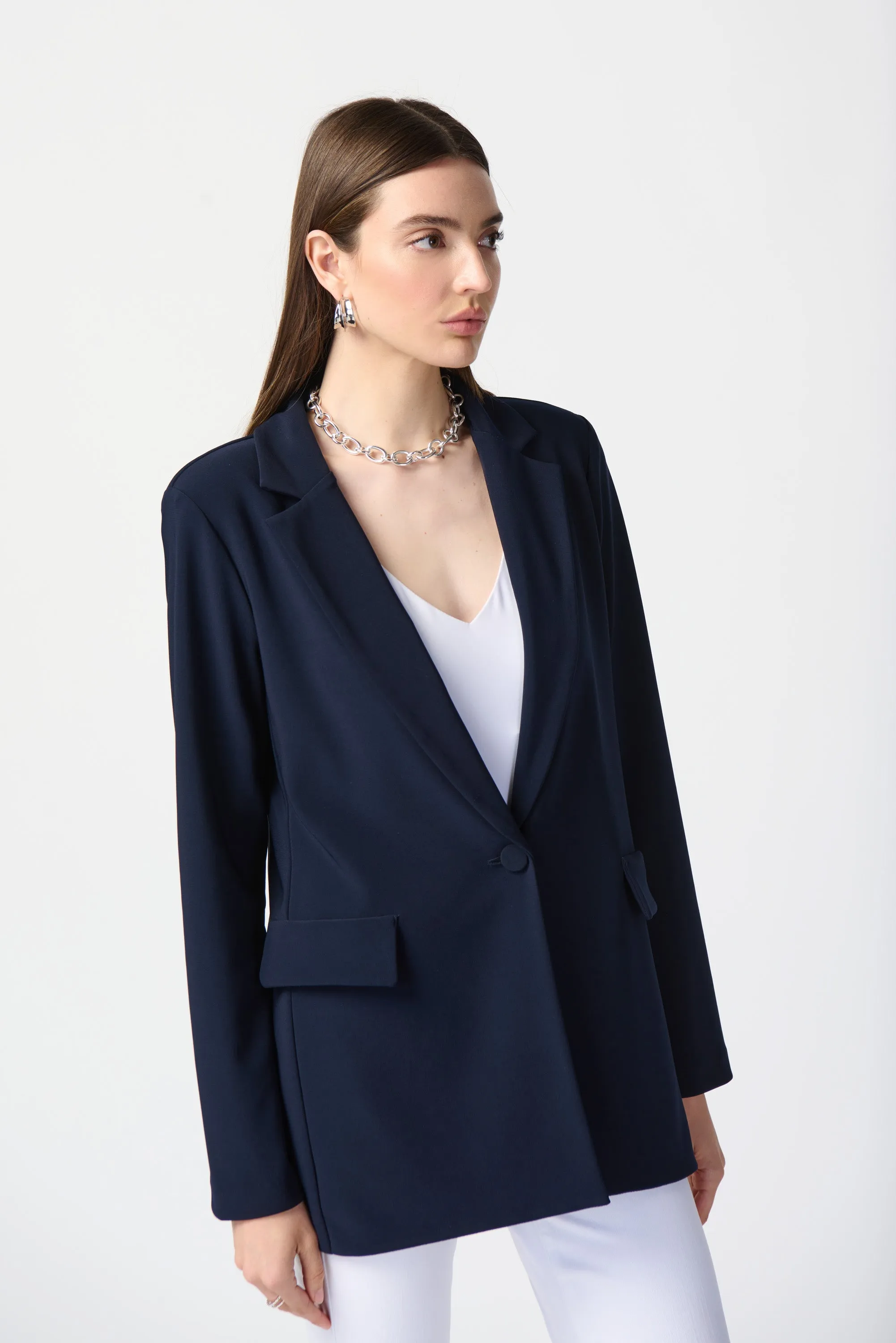 Joseph Ribkoff Silky Knit Straight Blazer