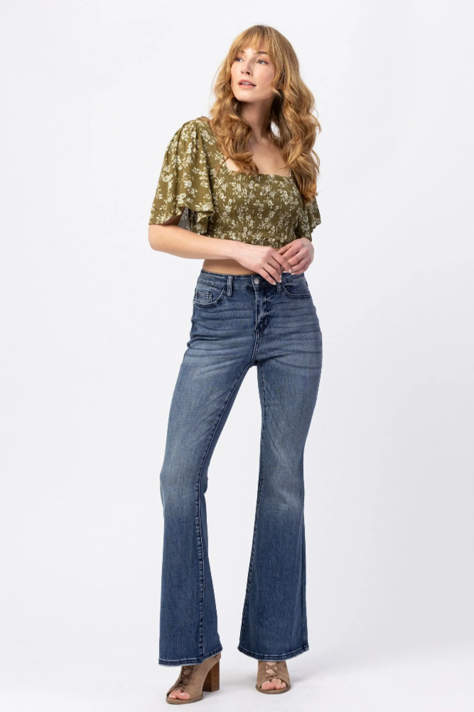 Let's Kick It Trouser Flare Judy Blue Jeans