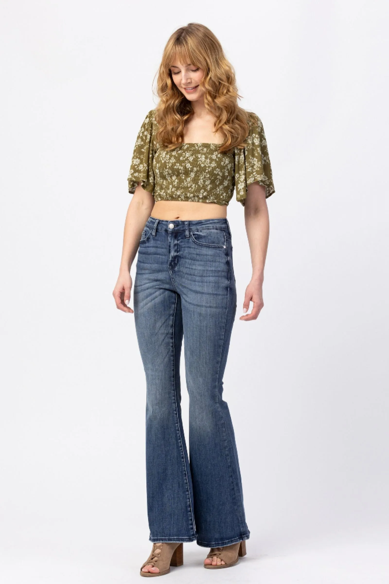 Let's Kick It Trouser Flare Judy Blue Jeans