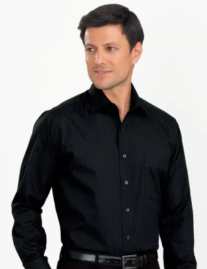 Mens Self Stripe Business Shirt