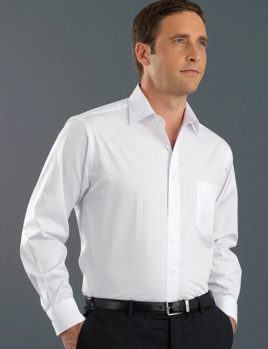 Mens Self Stripe Business Shirt