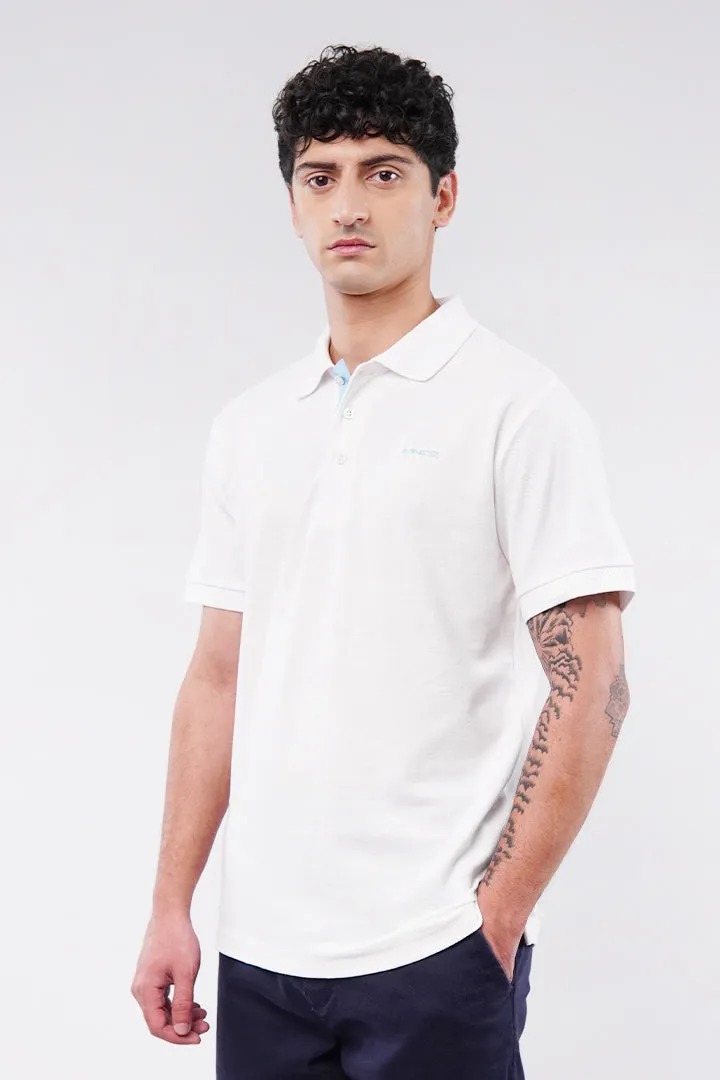 MNDZ Signature Polo Shirt - White