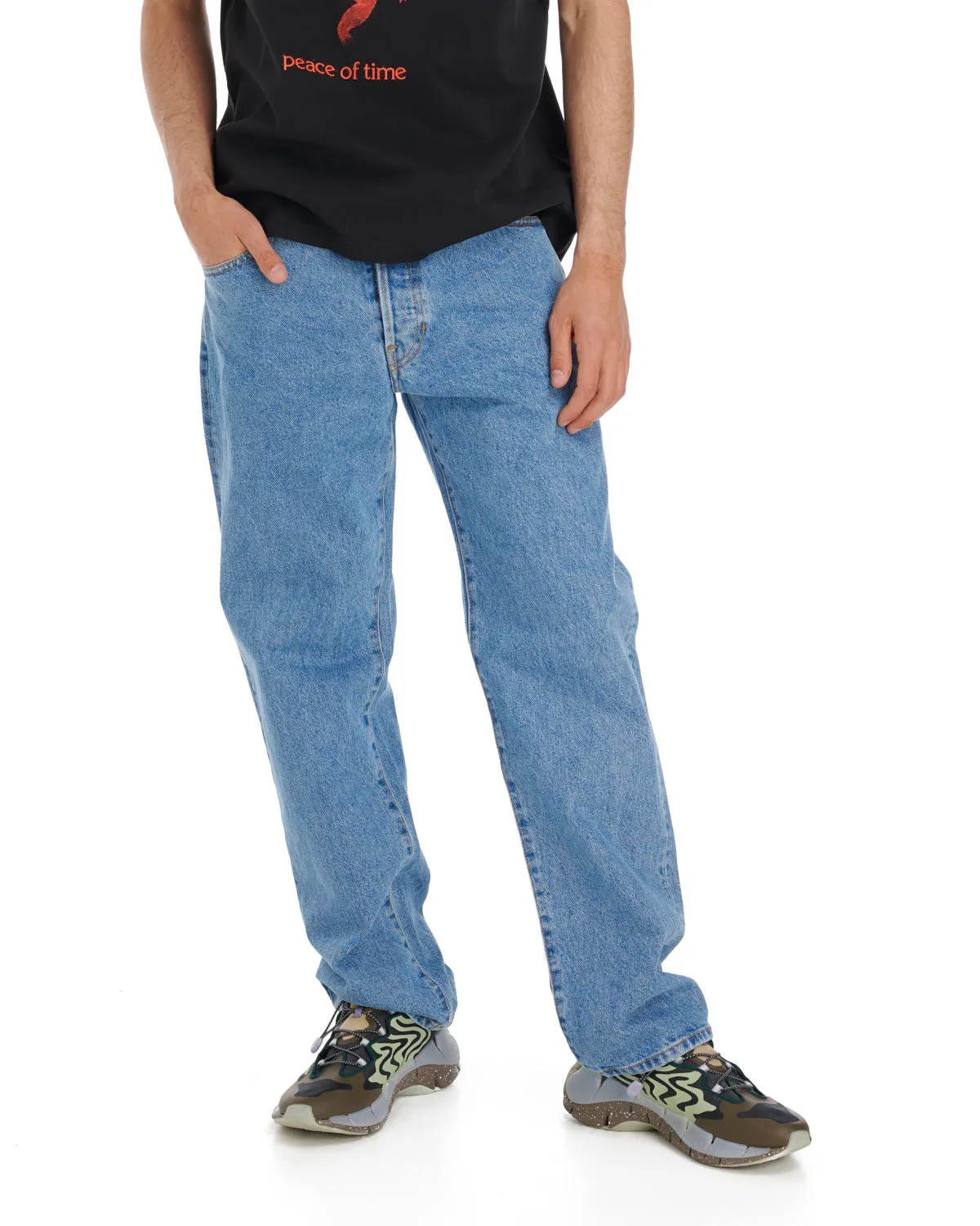 Off Planet Work Wear Straight Leg Denim - Medium Wash