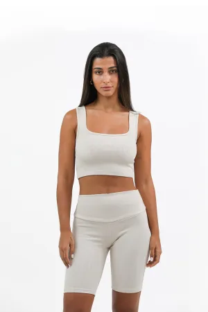 Organic Cotton & Bamboo Ribbed Strap Top