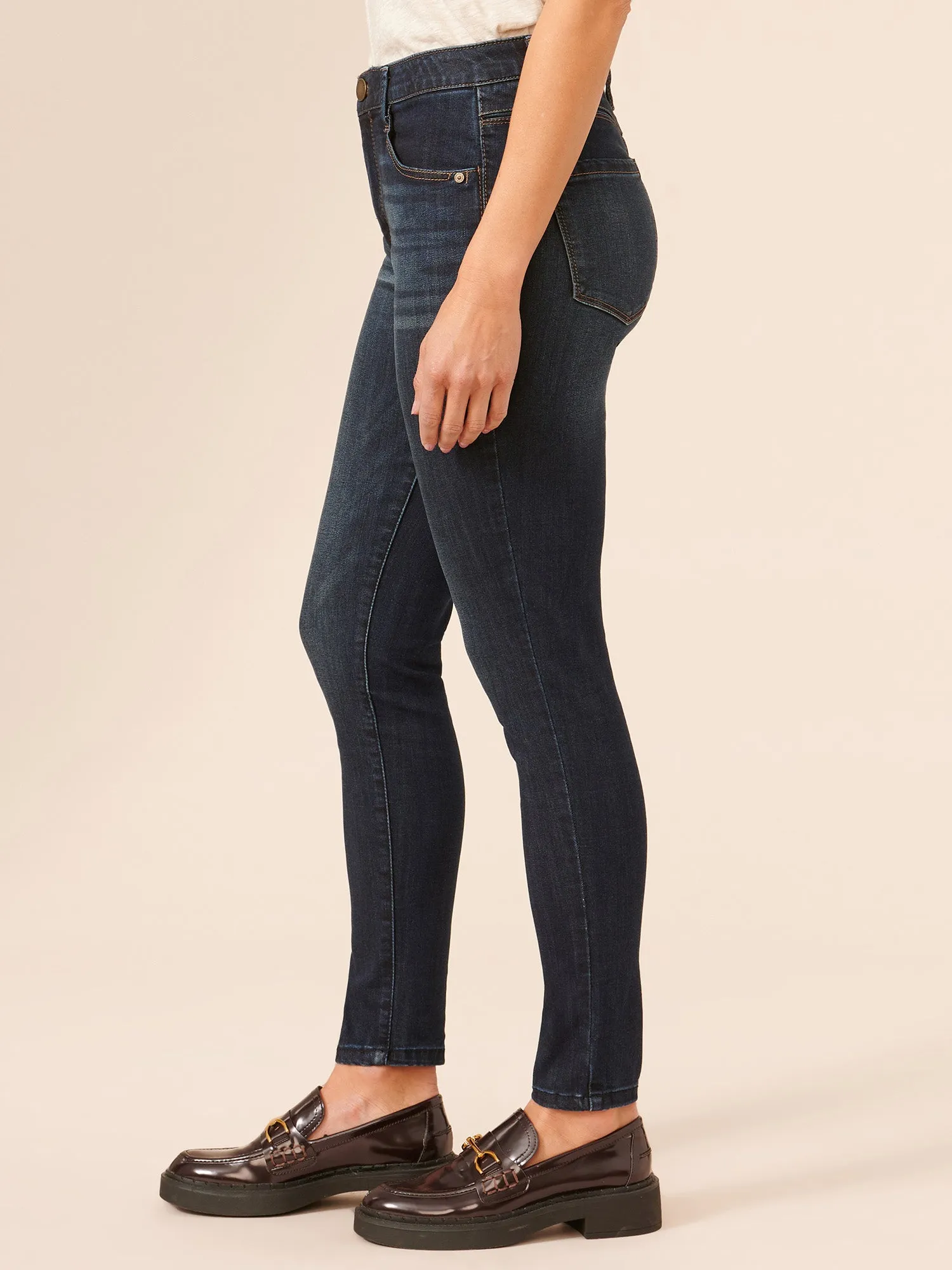 "Ab"solution® Modern High Rise Ankle Length Petite Skinny Jeans