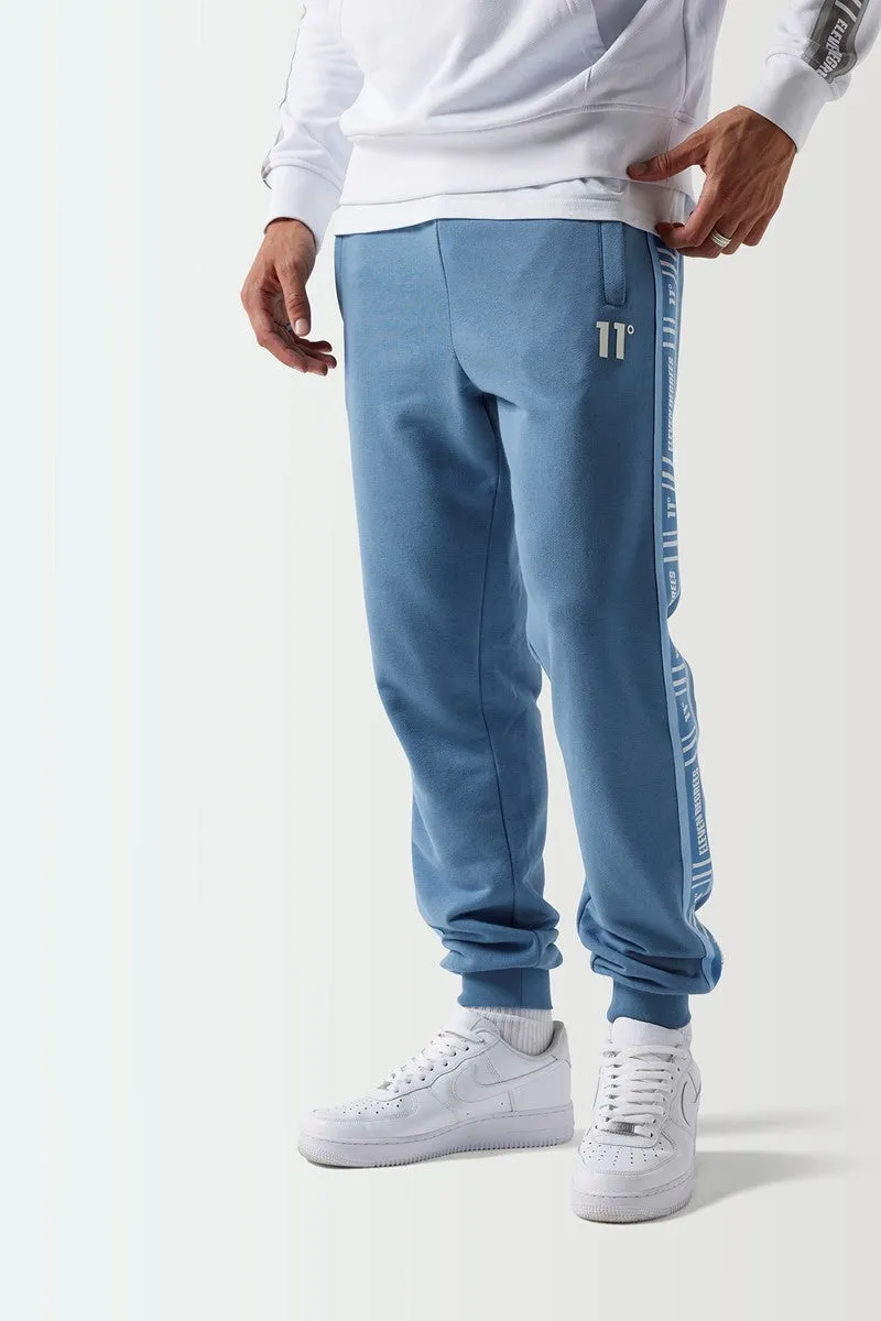 Retro Taped Slim Fit Joggers - Elemental Blue