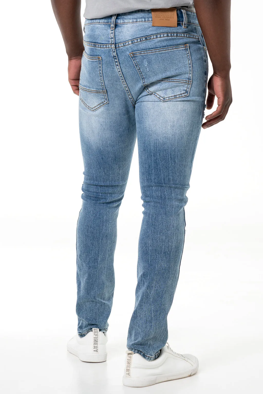 Rf02 Ripped Skinny Denim Jeans _ 140442 _ Mid Wash