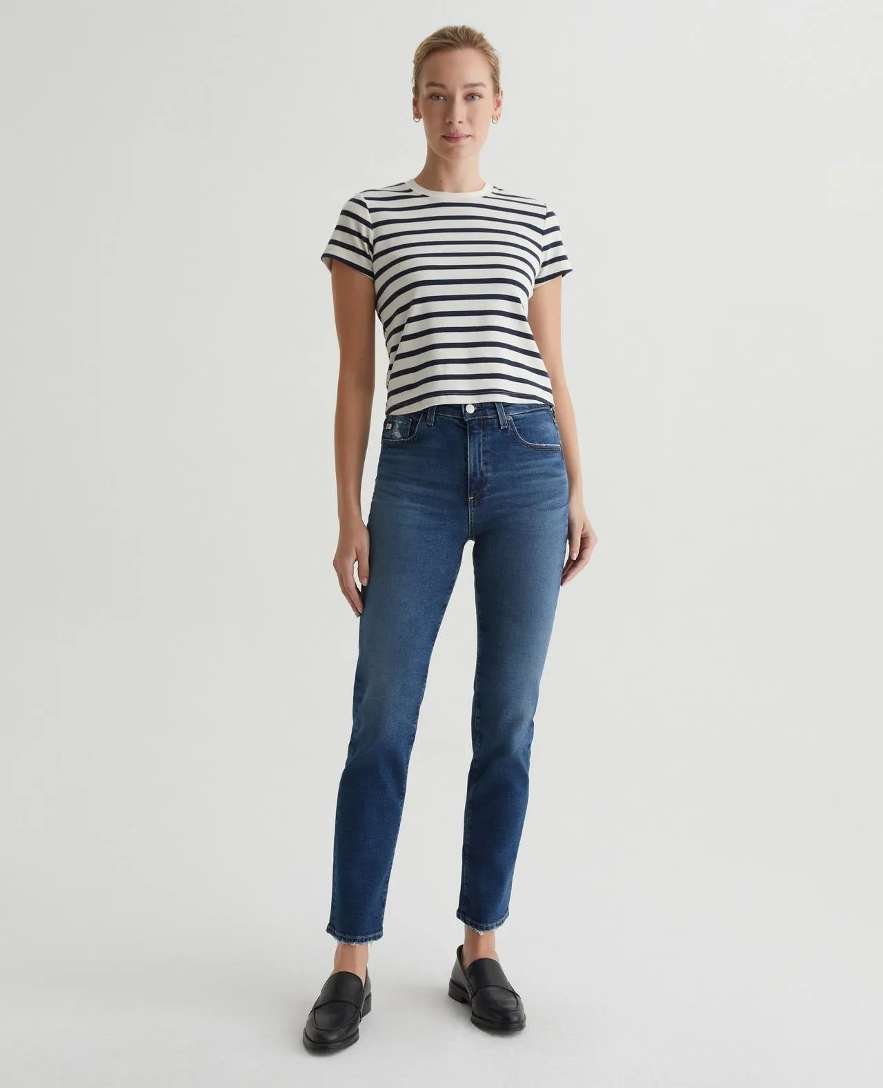 SAIGE HIGH RISE STRAIGHT LEG (9 YEARS ELMHURST) - A.G. DENIM