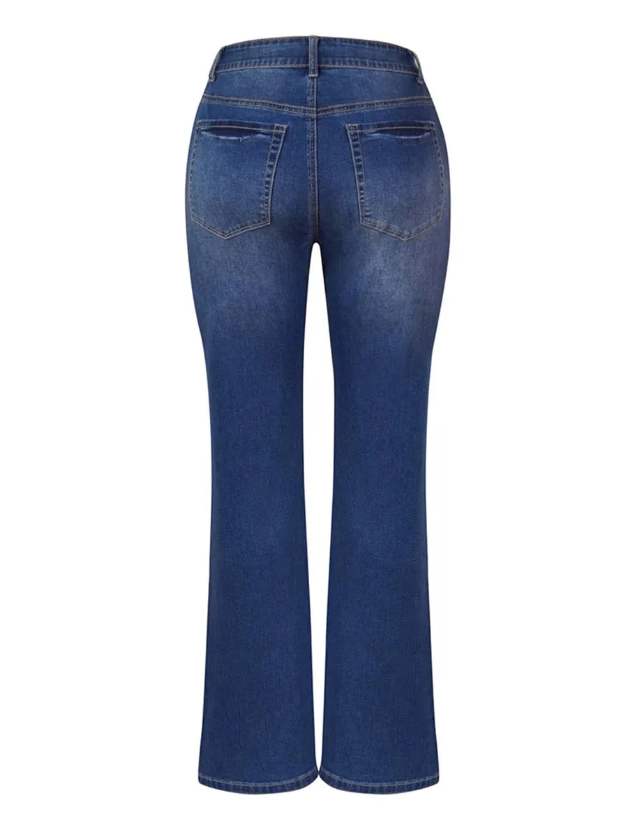 Stretch Fit Flare Jeans