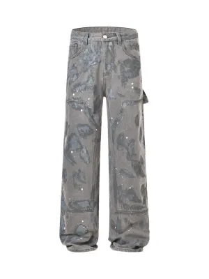 Thesupermade High Street Hip Hop Distressed Washed Jeans